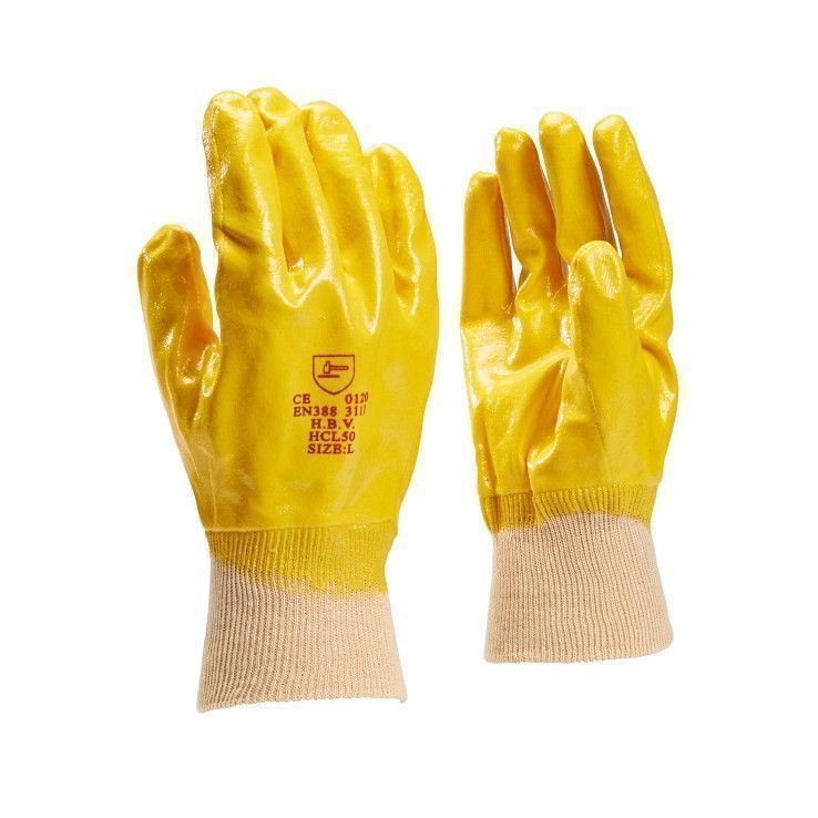 23656 NBR gedompelde handschoenen, ventilerende rug, tricot manchet